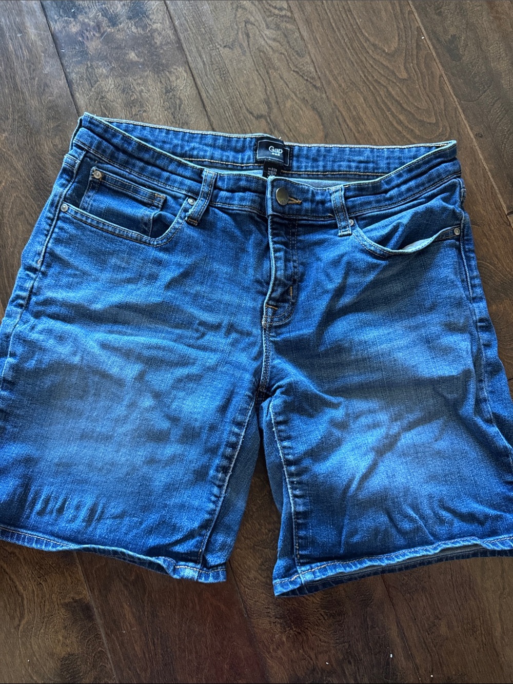 GAP Medium Blue Denim Mid-Length Shorts